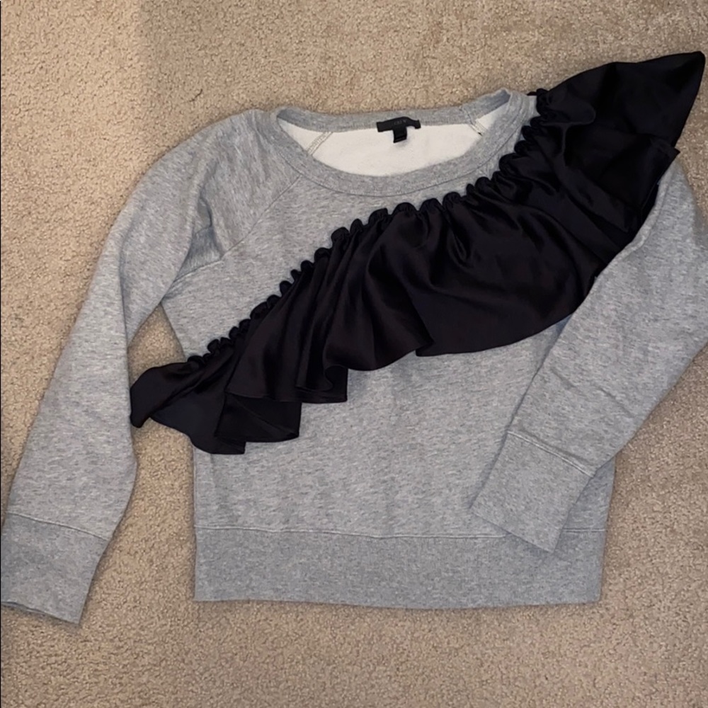 Jcrew ruffle sweatshirt